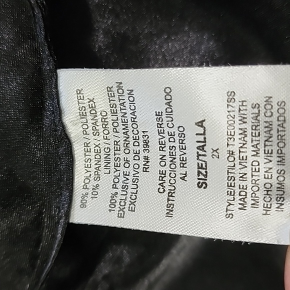 Baby Phat Women’s All Gold Sequins Open Front Cropped Jacket/ 2X - Picture 13 of 14